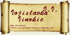 Vojislavka Vinokić vizit kartica